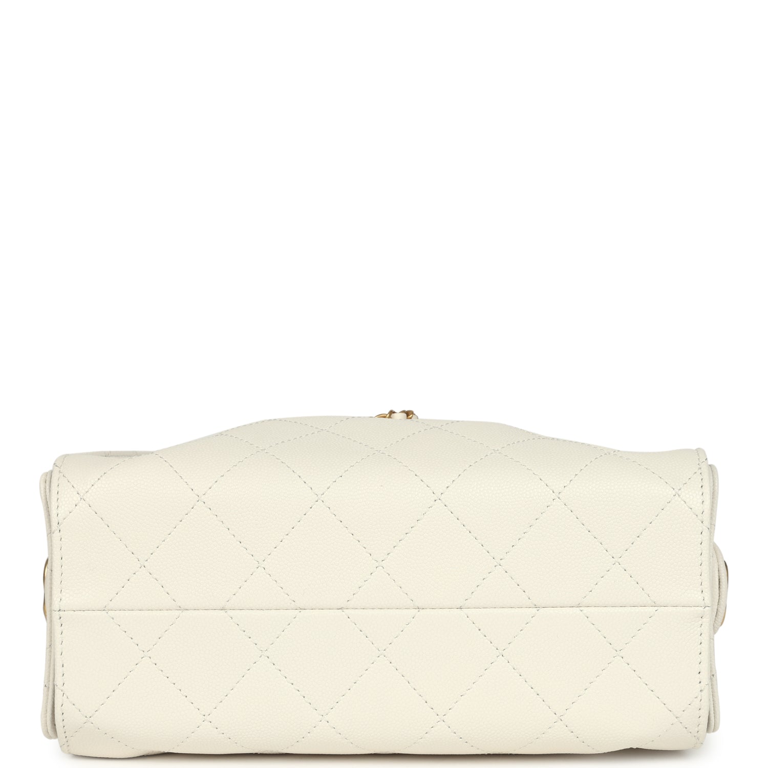 Chanel Mini 25 Hobo Bag White Caviar Antique Gold Hardware
