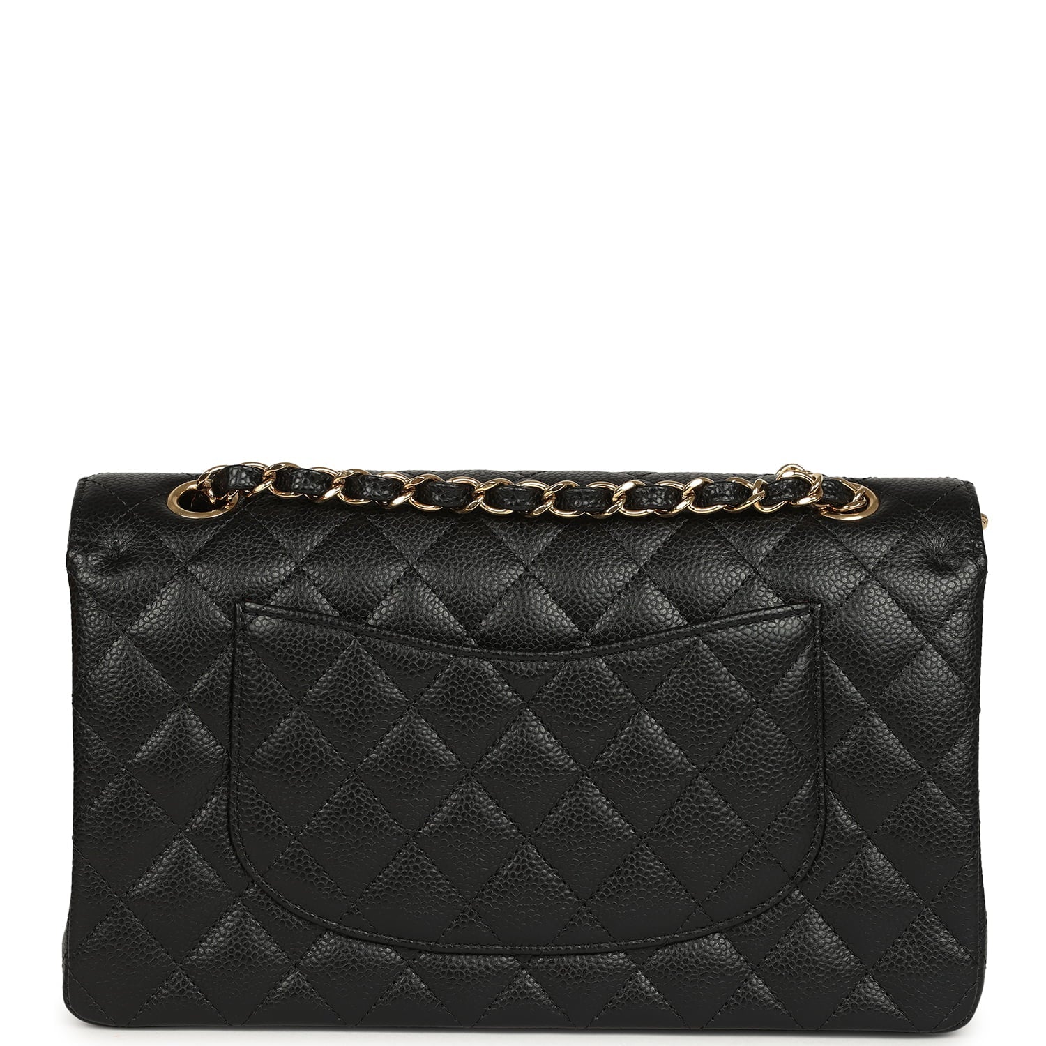 Chanel Medium Classic Double Flap Bag Black Caviar Gold Hardware