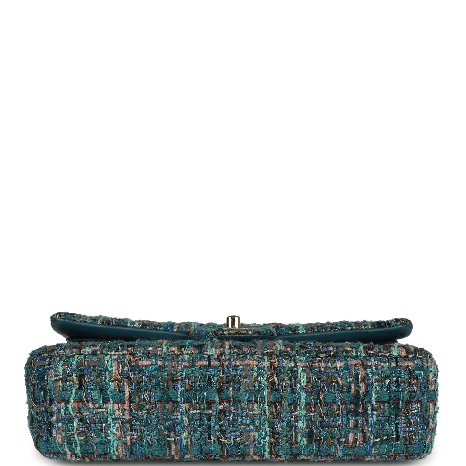 Pre-owned Chanel Medium "Egypt" Classic Double Flap Bag Blue Tweed Light Gold Hardware