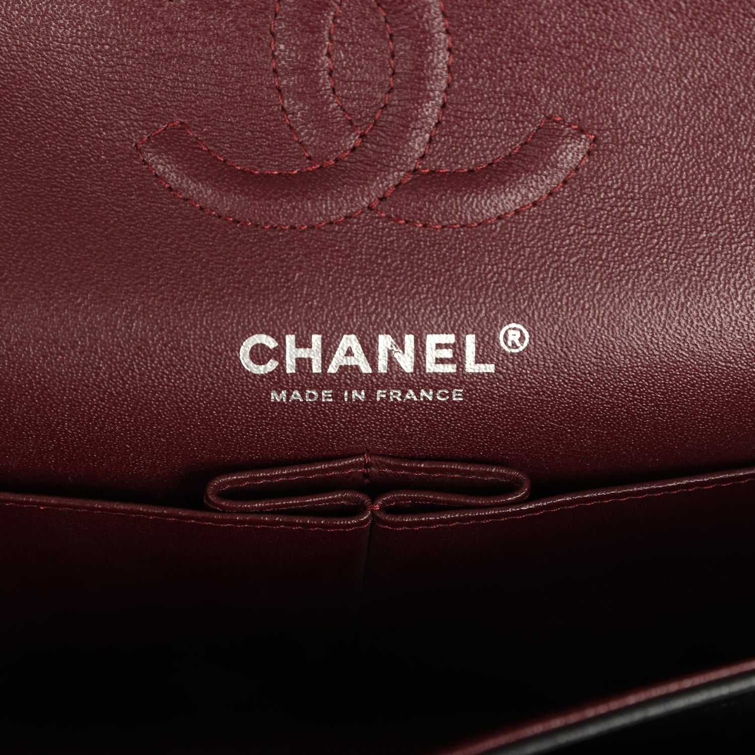 Pre-owned Chanel Small Classic Double Flap Bag Black Lambskin Silver Hardware