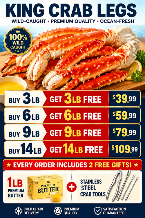 🔥 Buy More, Get More FREE – Premium King Crab Legs Today Only!