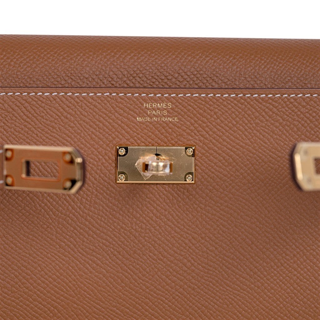 Kelly Classique To Go Wallet Gold Epsom Gold Hardware New w/Box