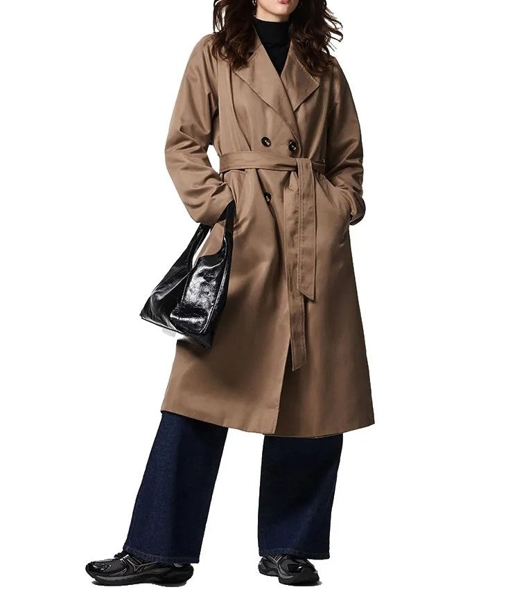 Mittel-bis Lang Geschnittener Trenchcoat