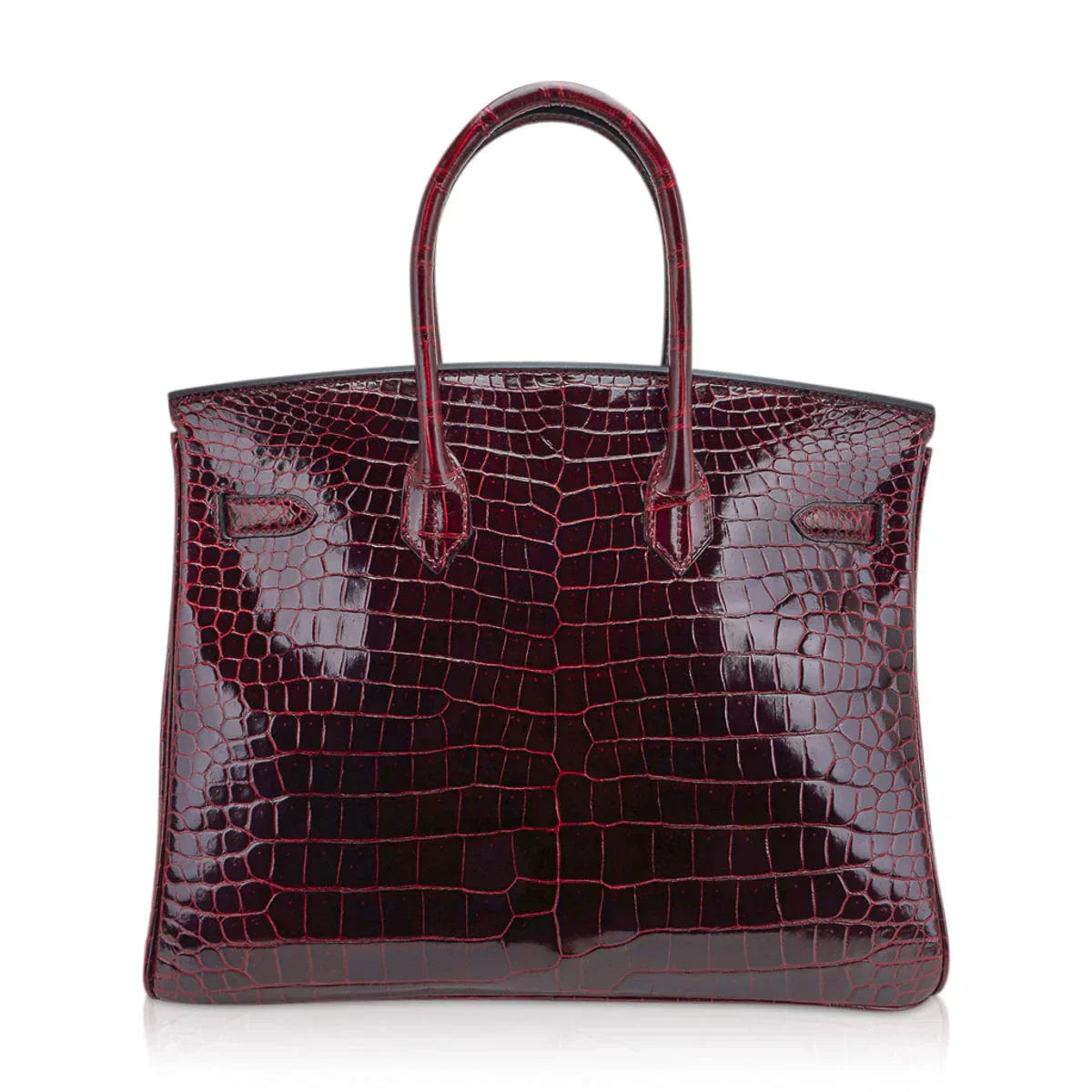 Special Order HSS Birkin 35 Bag Bordeaux Porosus Crocodile with Gold Hardware