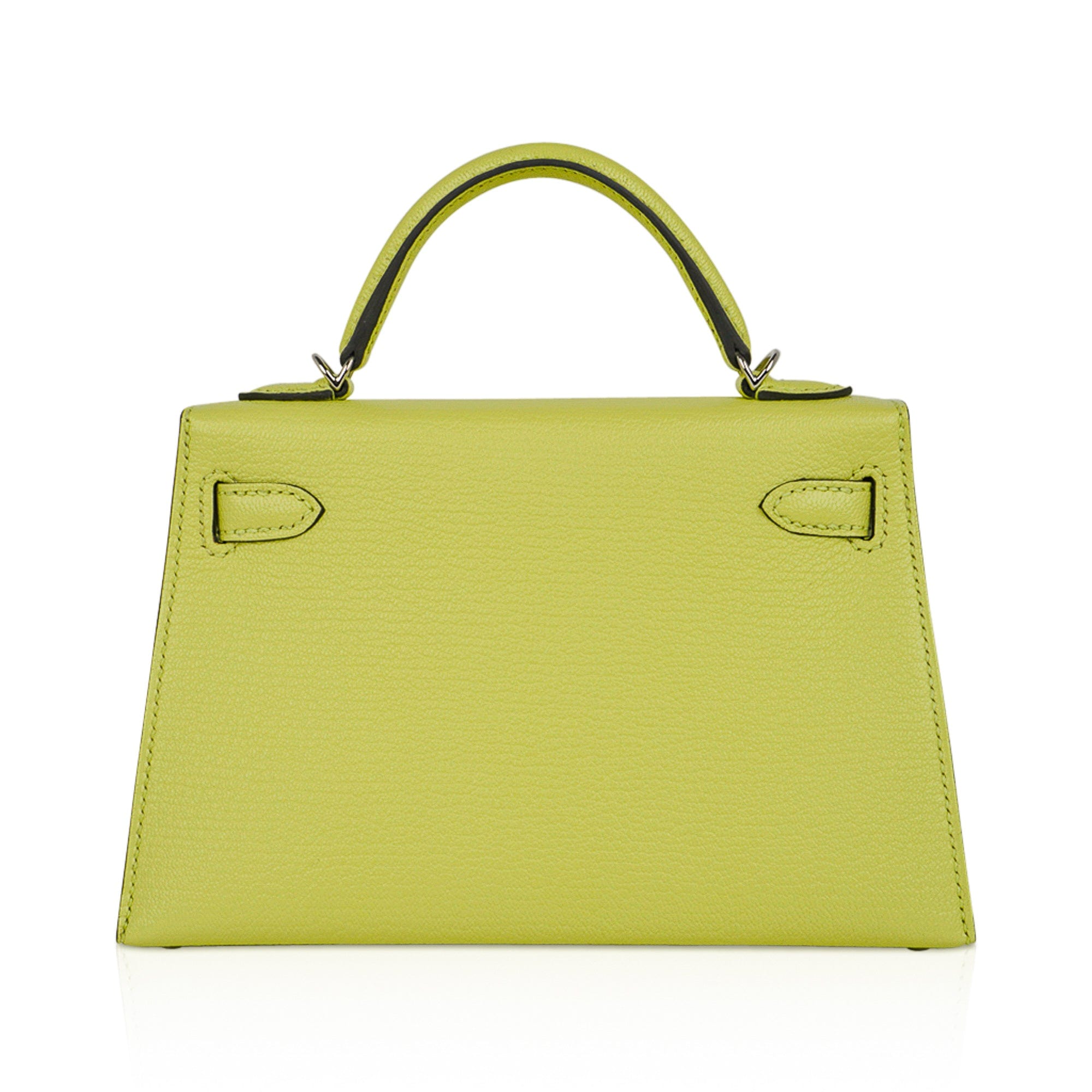 Mini Kelly 20 Bag Sellier Jaune Bourgeon Chevre Leather with Palladium Hardware