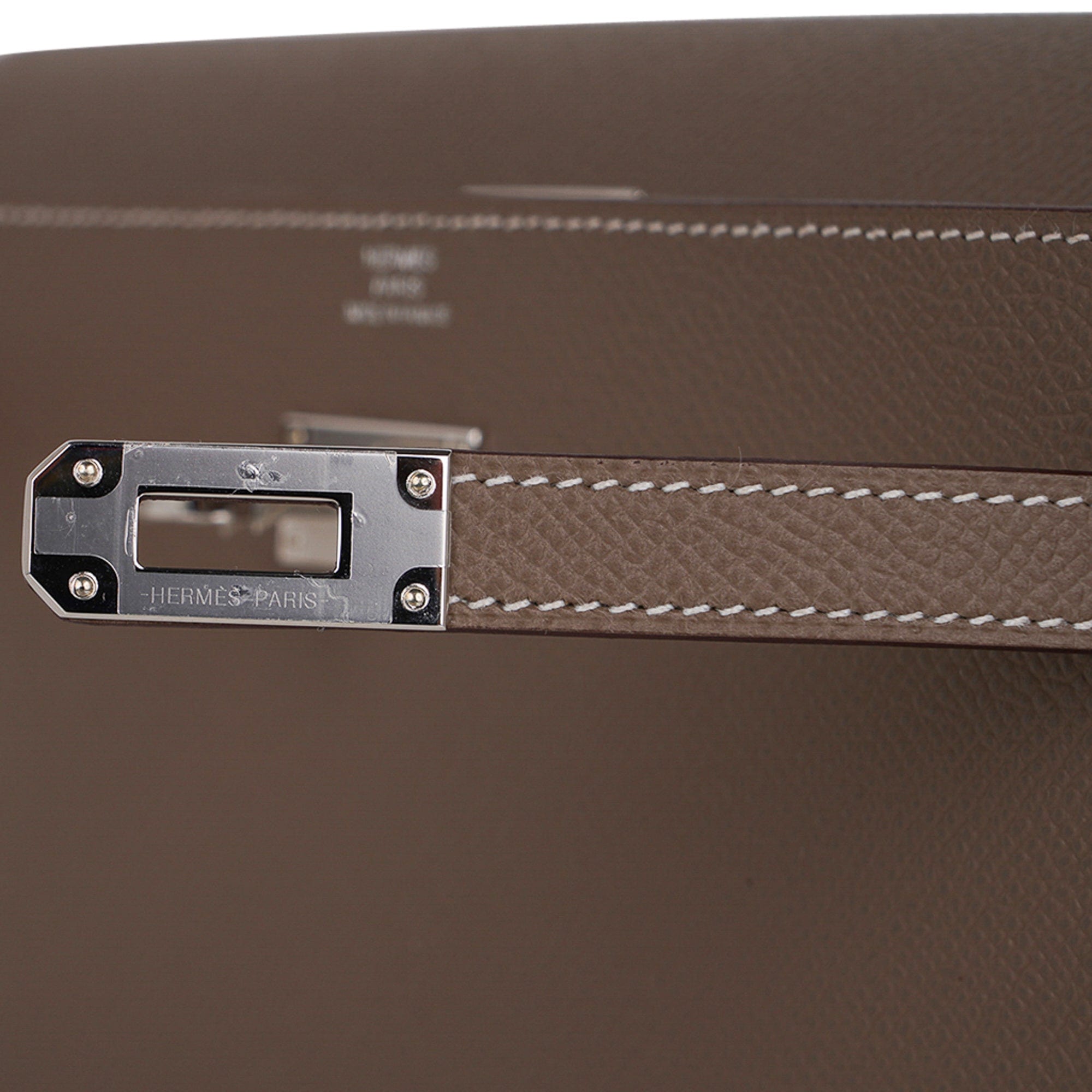 Kelly Classique To Go Wallet Etoupe Epsom Palladium Hardware New w/Box